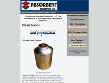 Tablet Screenshot of absorbentindustries.com